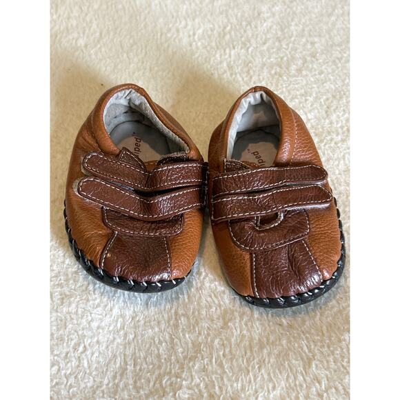 Pediped Brown Loafers Leather Infant Newborn - Picture 2 of 8